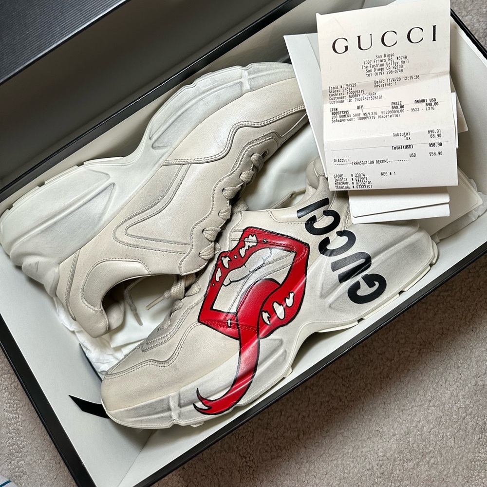 Women’s Gucci Rhyton Mouth Sneakers